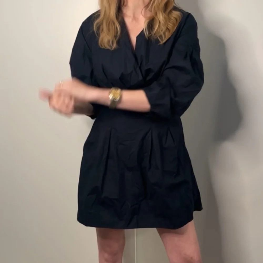 Bash lightweight cotton dress - only worn once or twice - very dark navy/black - Picture 3 of 3